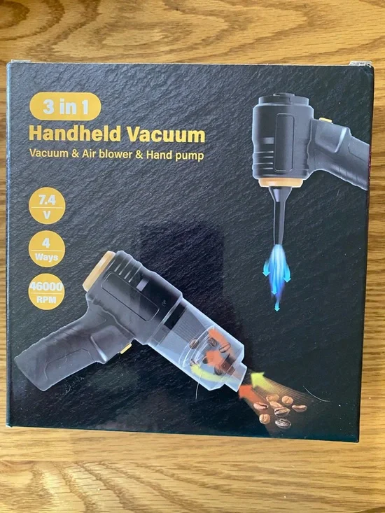 3-in-1 Handheld Vacuum Cleaner - Black - Picture 2 of 4